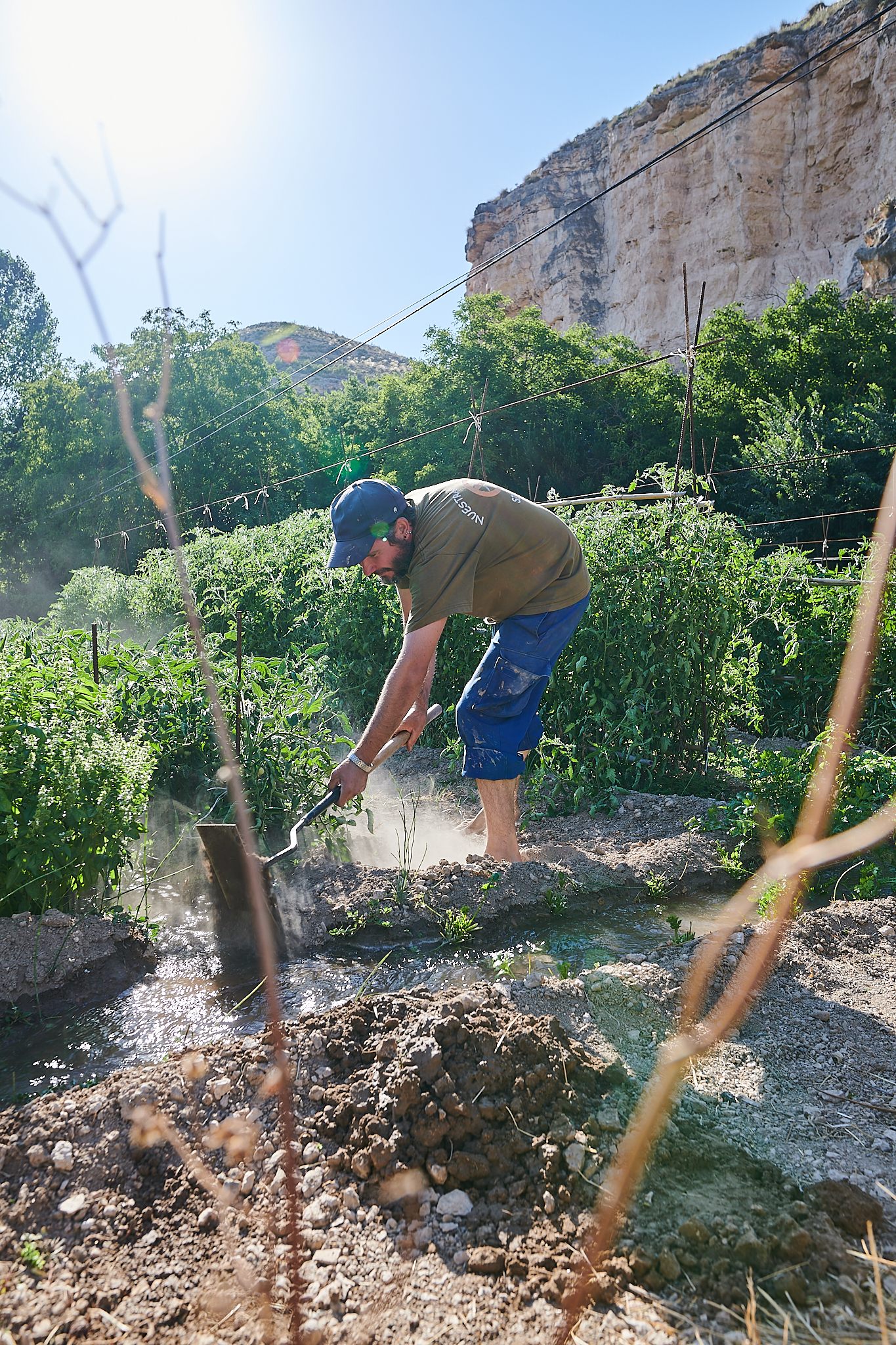 Riego del huerto oba-
